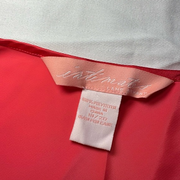 Lane Bryant Vibrant Red Satin Slip Dress Nightgown with Adjustable Straps - Picture 6 of 6